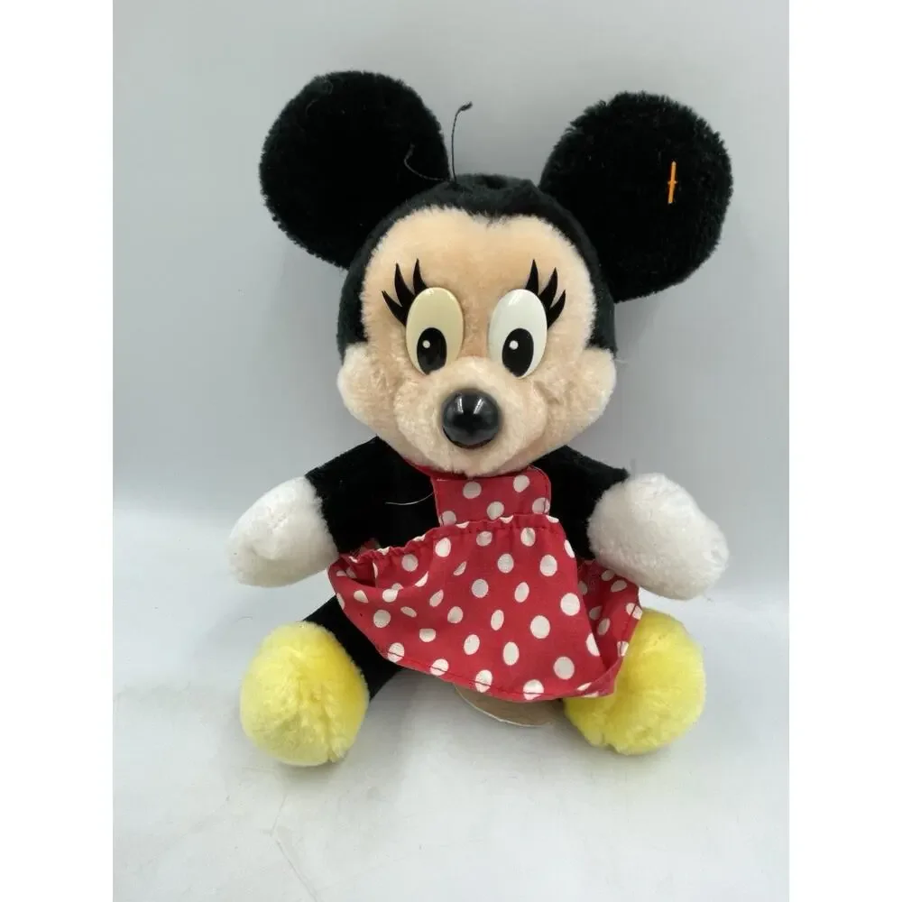 Vintage Disneyland Walt Disney World Minnie Mouse Plush 7”